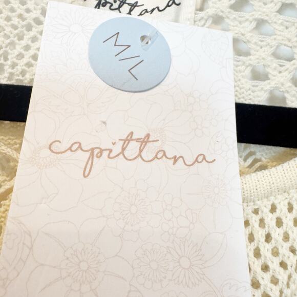 Capittana Women's Hope Crochet Swim Cove Up Dress Ivory Size Medium NWT - Picture 8 of 12